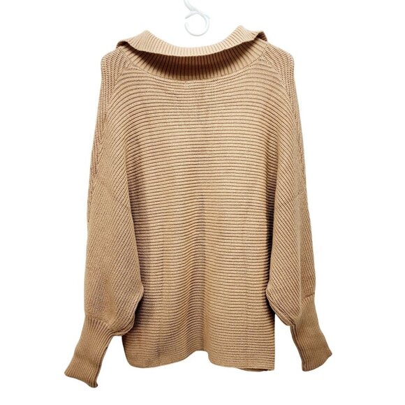 Merokeety Women Long Sleeve V-Neck  Neck Loose Oversized  Tunic Top brown Size L - Picture 12 of 13